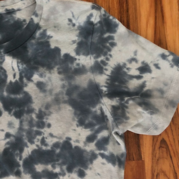 Unique Black/Gray Tie Dye Boyfriend Tee Size Large - Picture 5 of 6